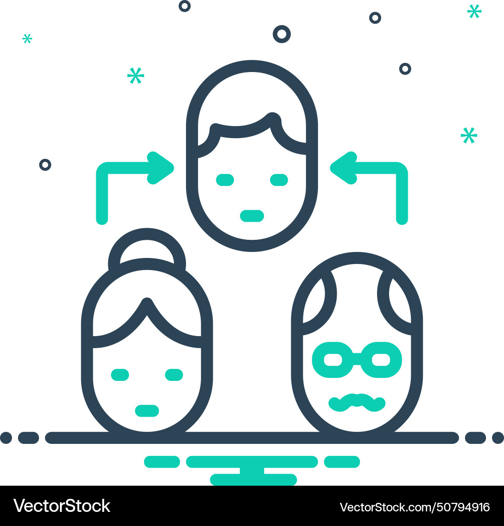 Inheritance vector image