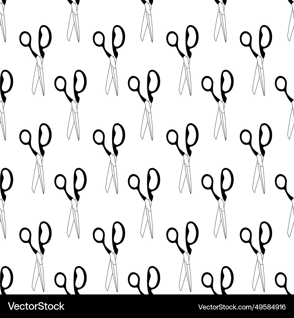 Scissors pattern Scissors pattern vector image