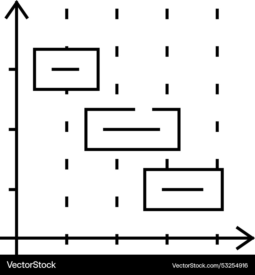 Time intervals erp line icon Vector Image