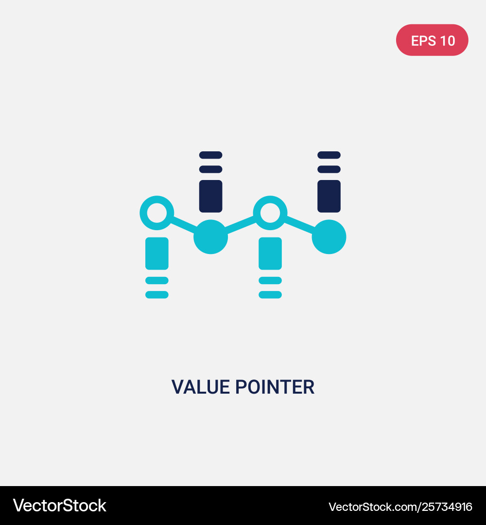 Two color value pointer icon from business vector image