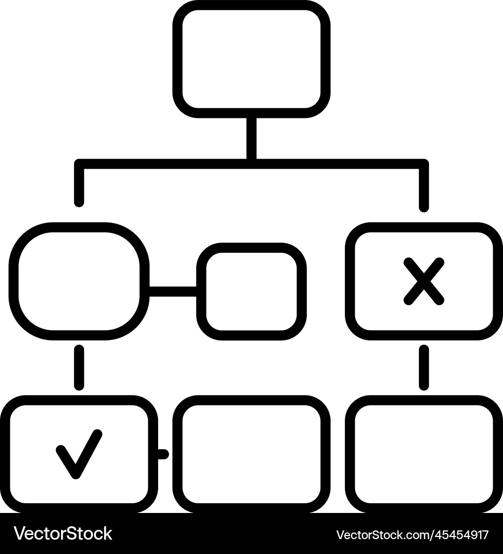 Algorithm structure tree icon Algorithm structure tree icon vector image