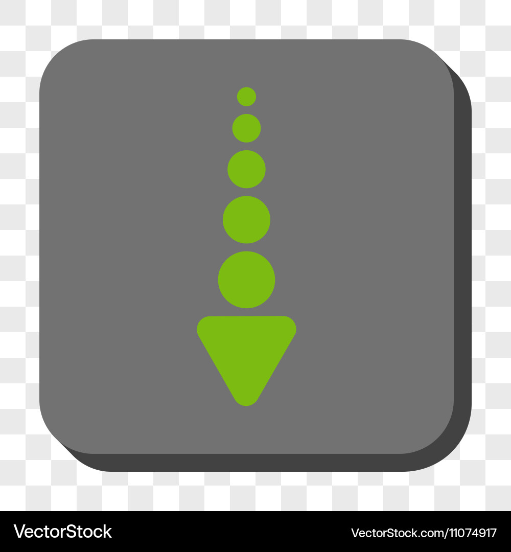 Arrow down rounded square button vector image
