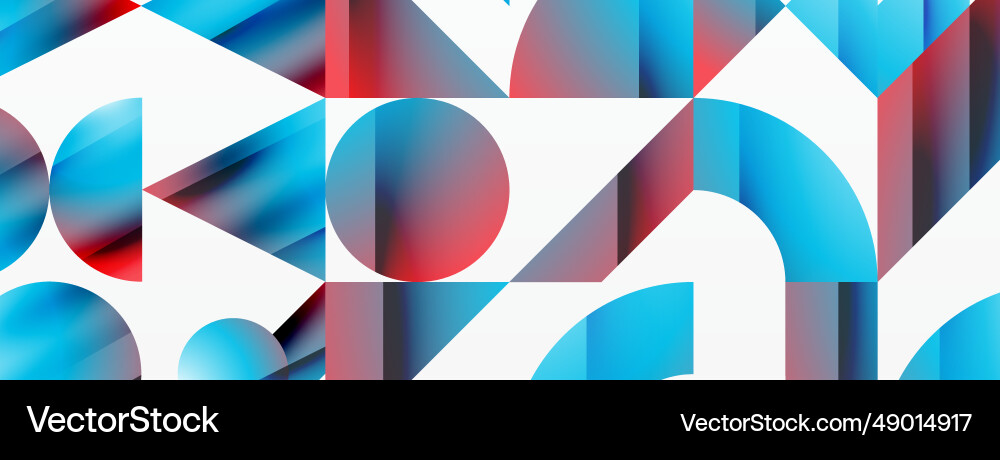 Assorted geometric shapes unite in a minimalistic Assorted geometric shapes unite in a minimalistic Vector Image