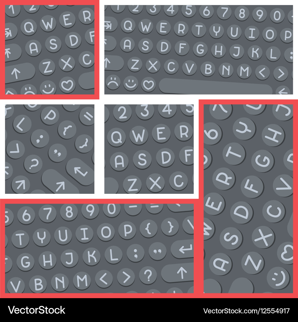 Flat modern keyboard alphabet buttons Vector Image