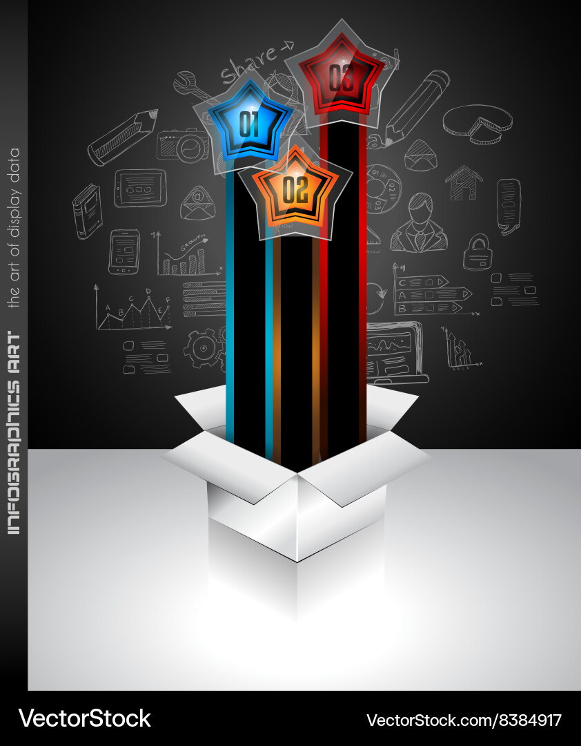 Infographics complex layout with option buttons vector image