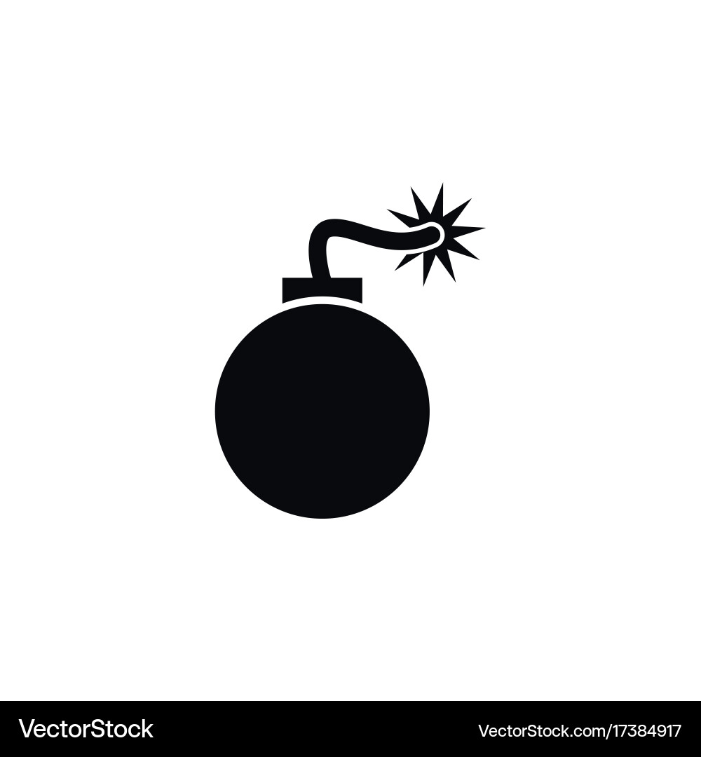 Isolated explosive icon bomb element can vector image
