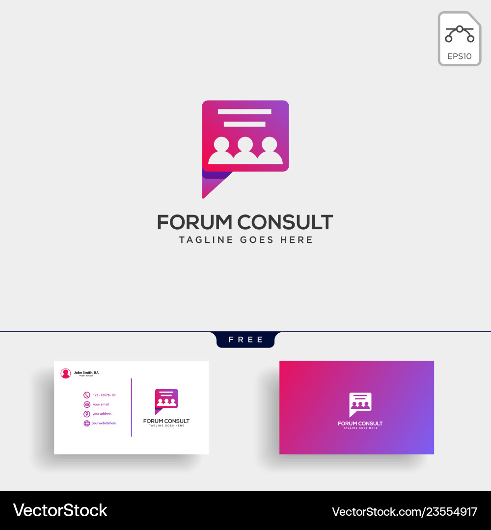 Message communication consulting logo template Vector Image