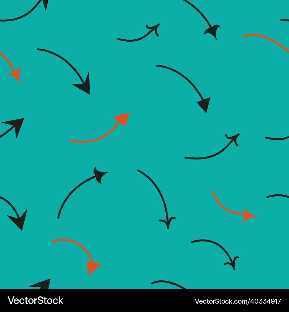 Seamless arrow pattern with line arrows Vector Image