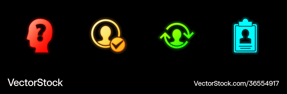 Set head with question mark create account screen Set head with question mark create account screen vector image
