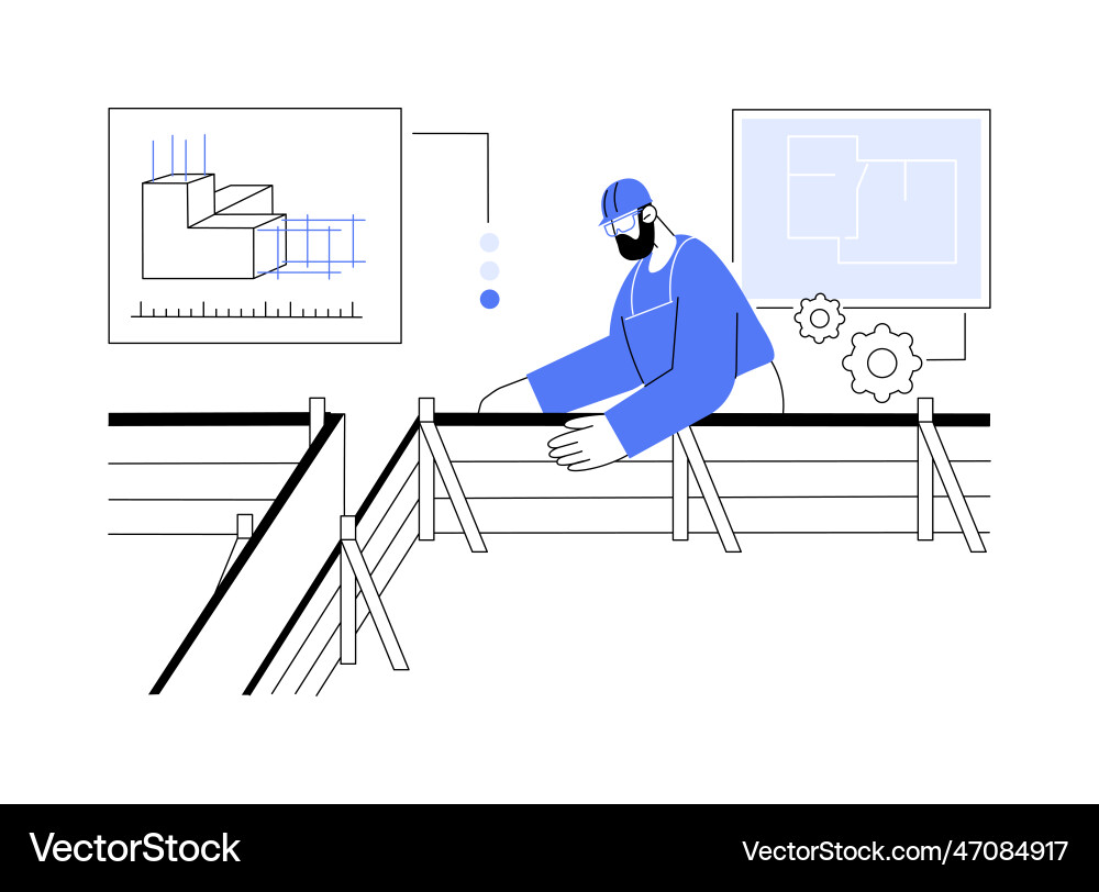 Setting up building lines abstract concept Vector Image