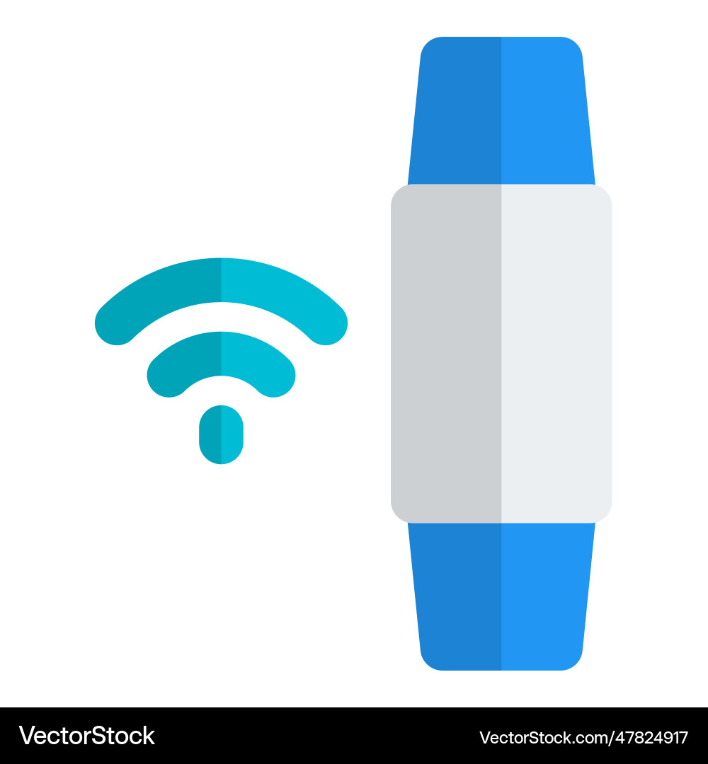 Smart band with multiple wireless connection Vector Image
