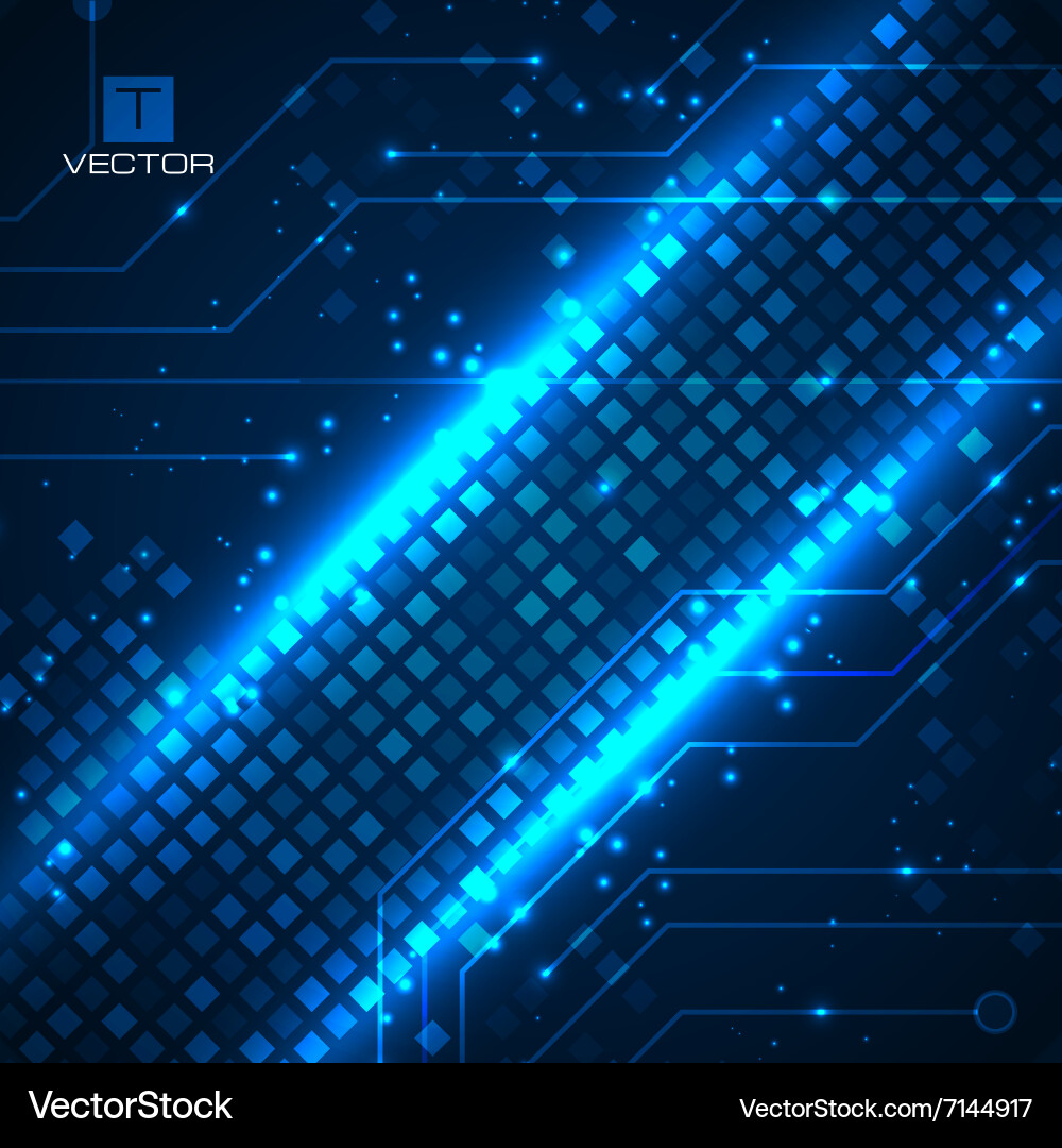 Technology background with circuit boards elements Vector Image