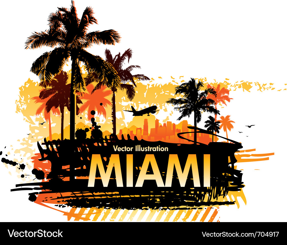 Tropical Vacation Background Vector Image