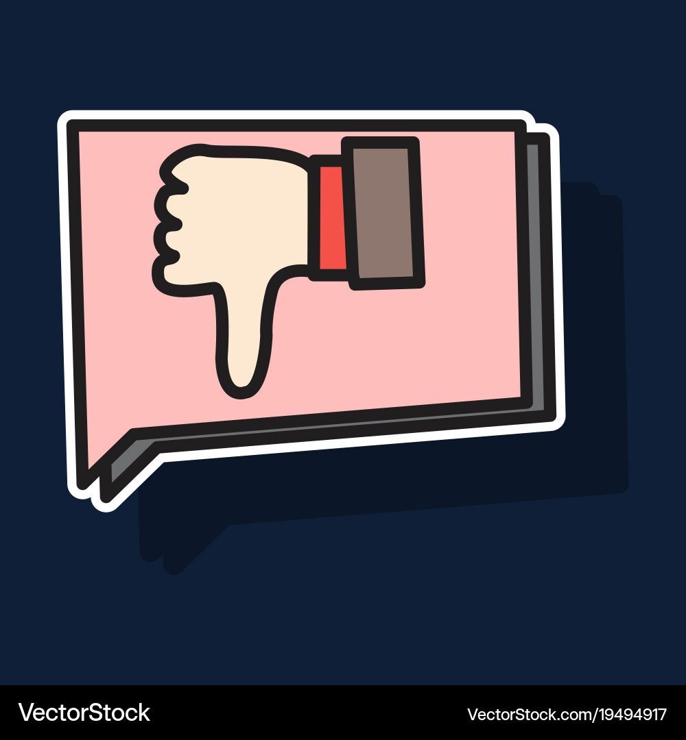 Unlike icon sticker web pointer in eps 10 vector image