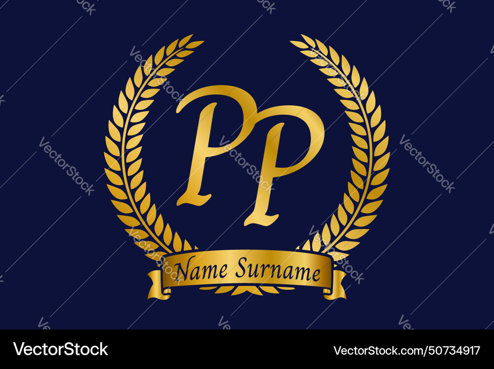 Ursprünglicher Buchstabe p und pp Monogramm Logo Design Ursprünglicher Buchstabe p und pp Monogramm Logo Design vektorbild