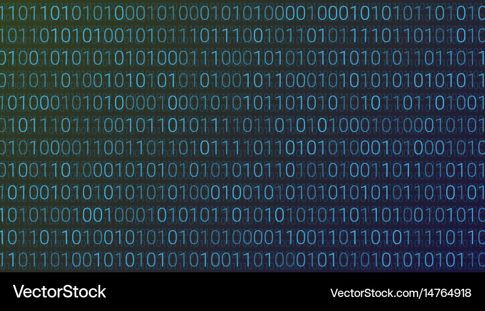 Abstract technology background binary computer vector image