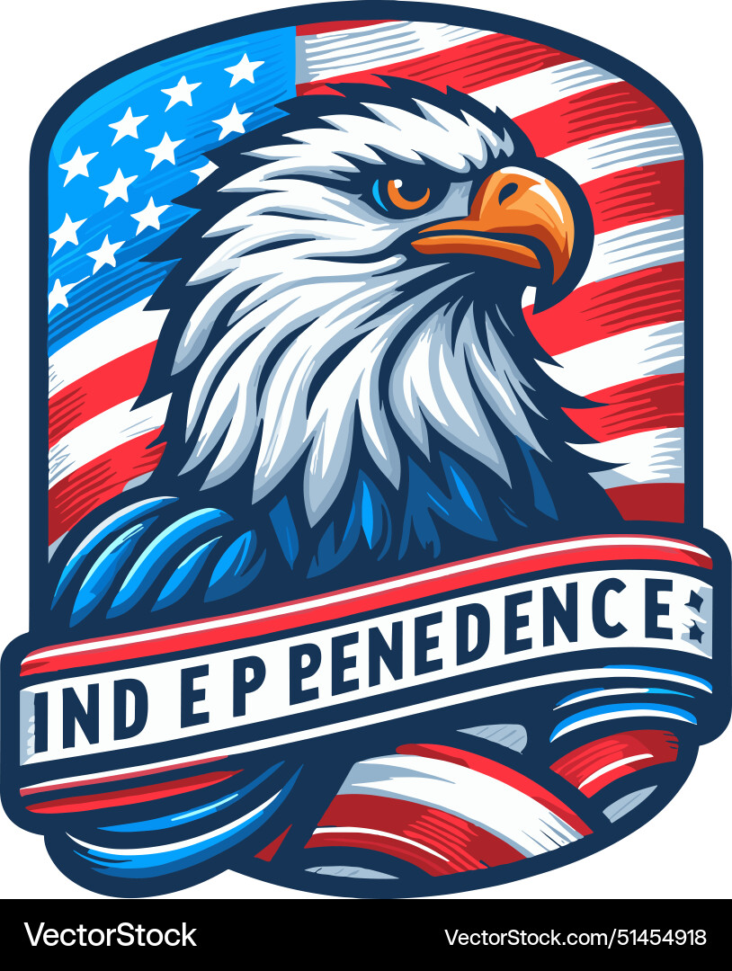 American eagle design with bald like Royalty Free Vector