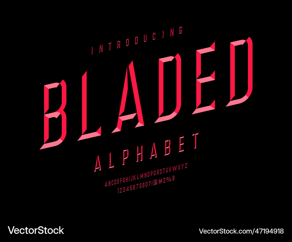 Chisel font vector image
