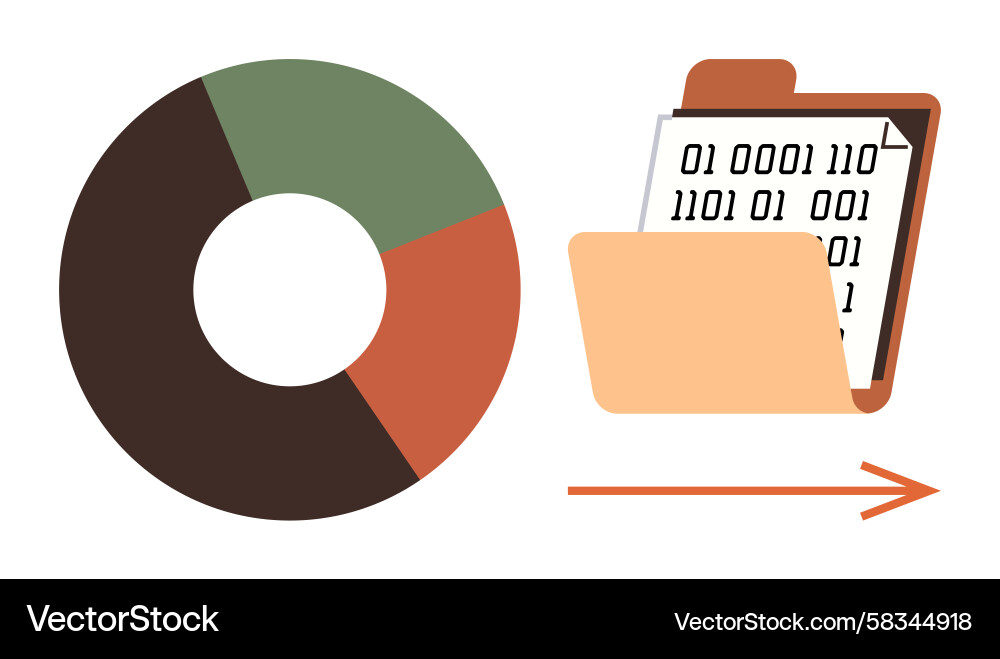 Datenanalyse & Binär Dateiübertragung Vektorbild