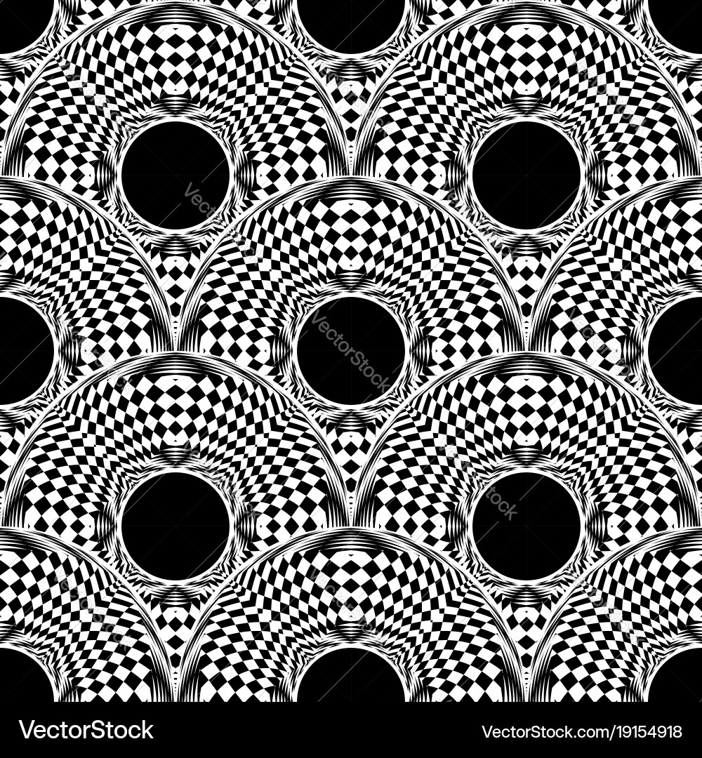 Design seamless monochrome circle pattern Vector Image