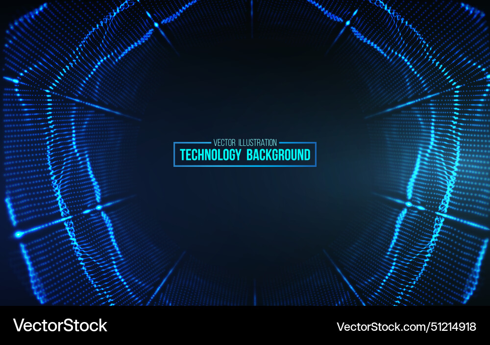 Digital Data Tunnel Background vector image