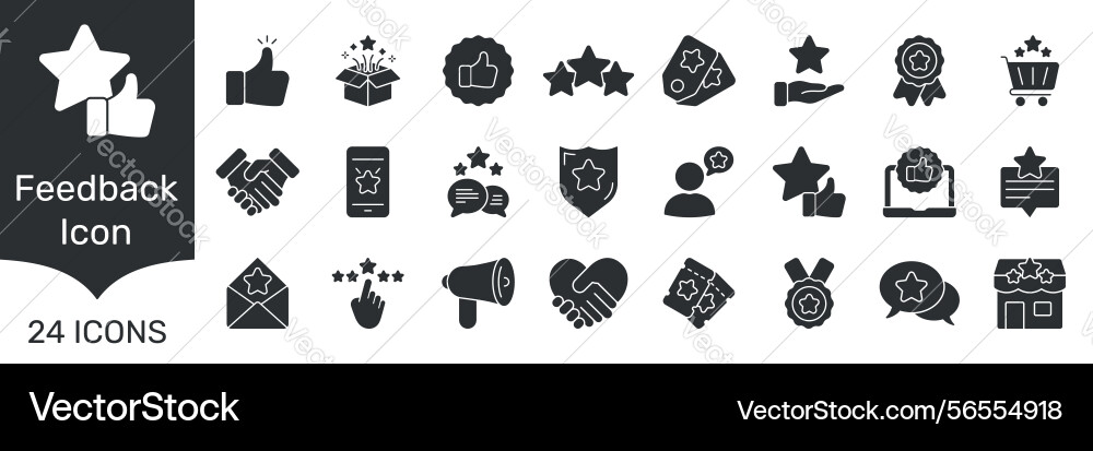 Feedback and rating icon set customer Feedback and rating icon set customer Vector Image