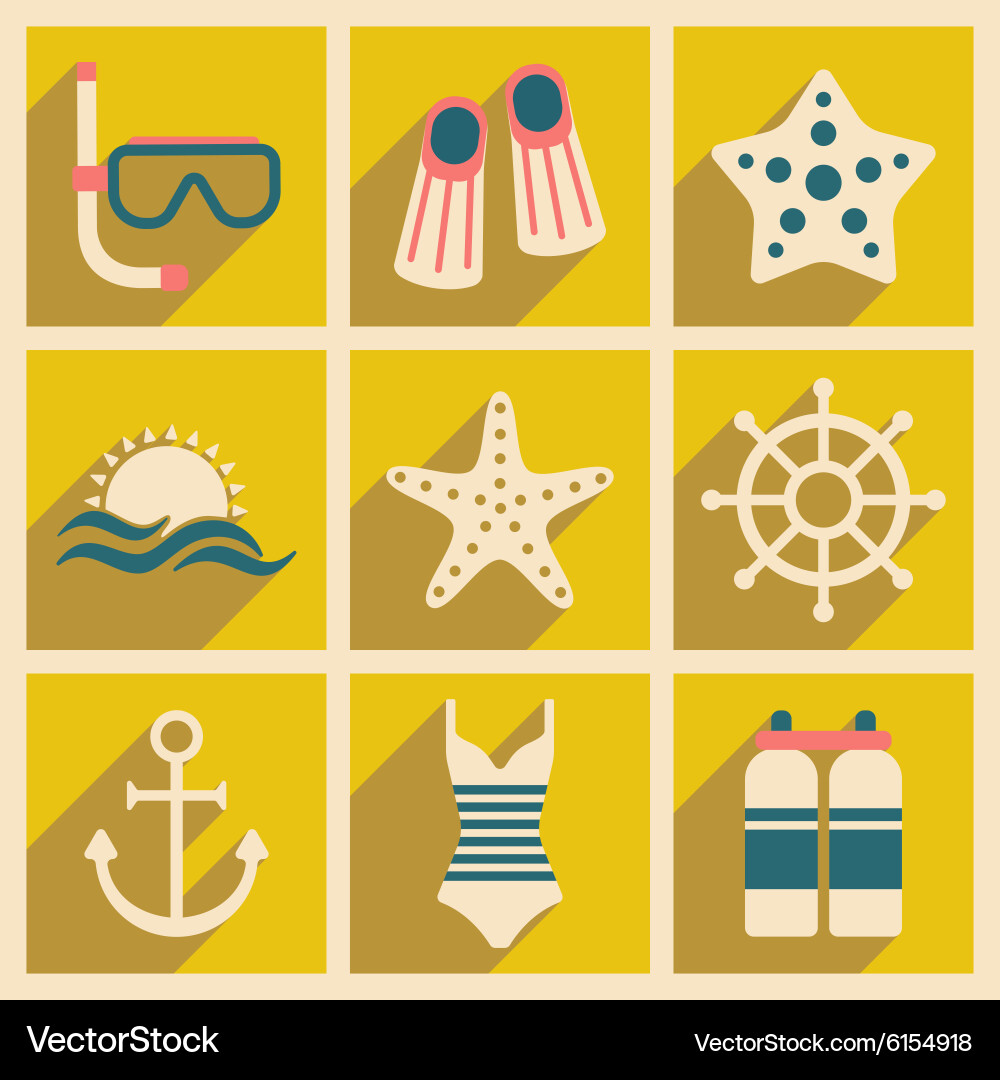 Flat with shadow concept and mobile application vector image