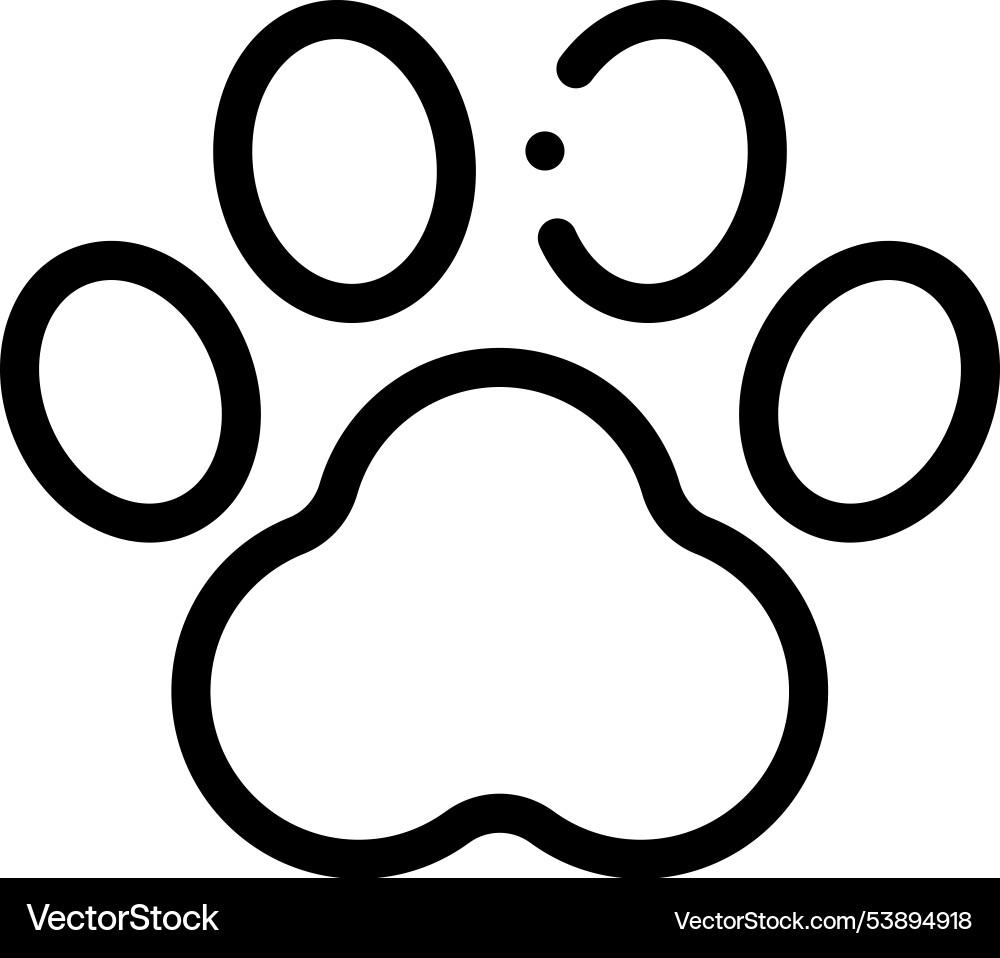 Footprint icon thin linear style design isolated Footprint icon thin linear style design isolated vector image