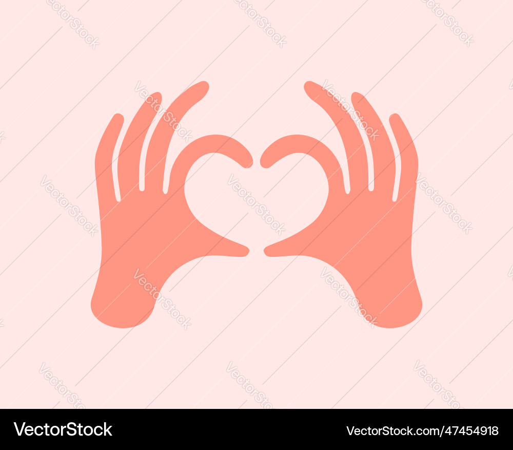 Hands making or formatting a heart symbol icon i Hands making or formatting a heart symbol icon i vector image
