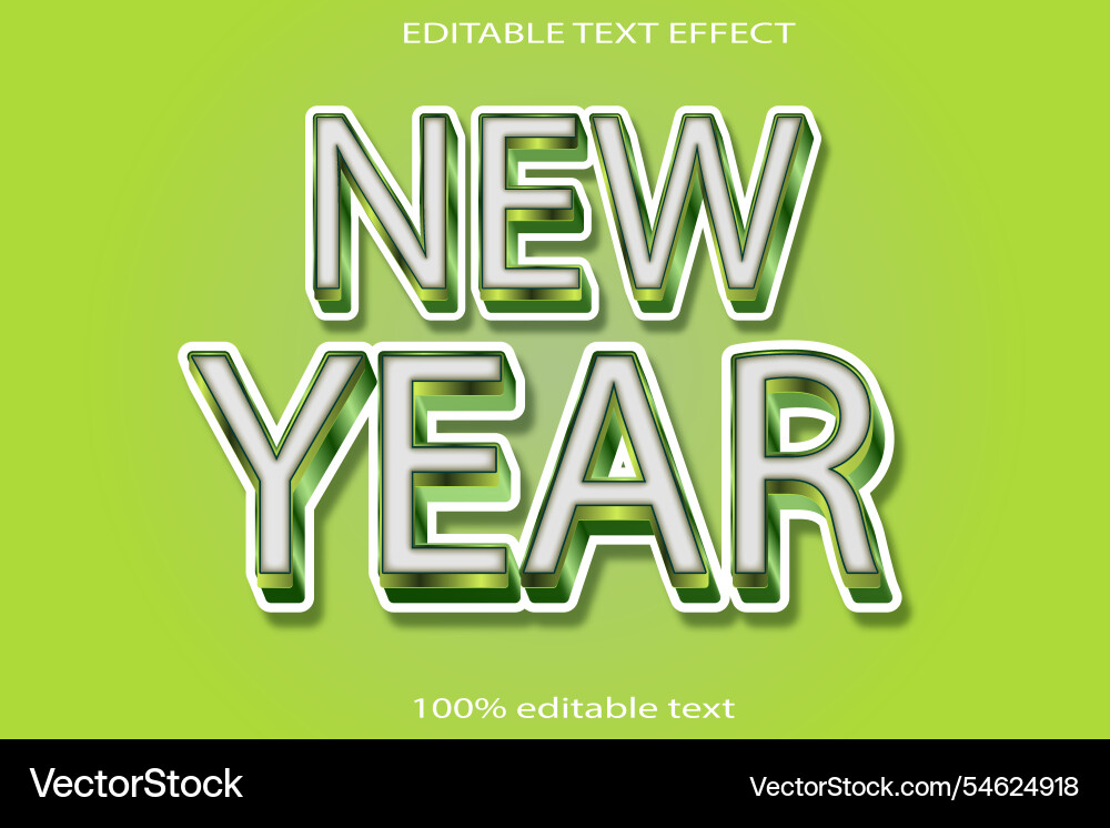 New year editable text effect 3d emboss modern New year editable text effect 3d emboss modern vector image