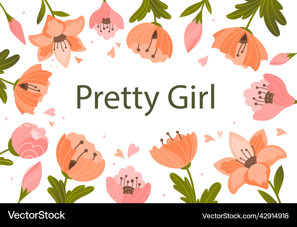 Pretty girl slogan Pretty girl slogan Vector Image