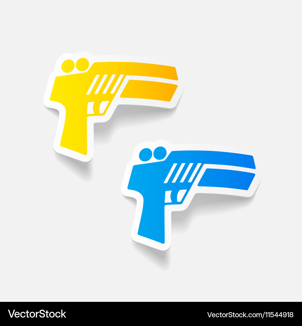 Realistic design element gun game Vector Image