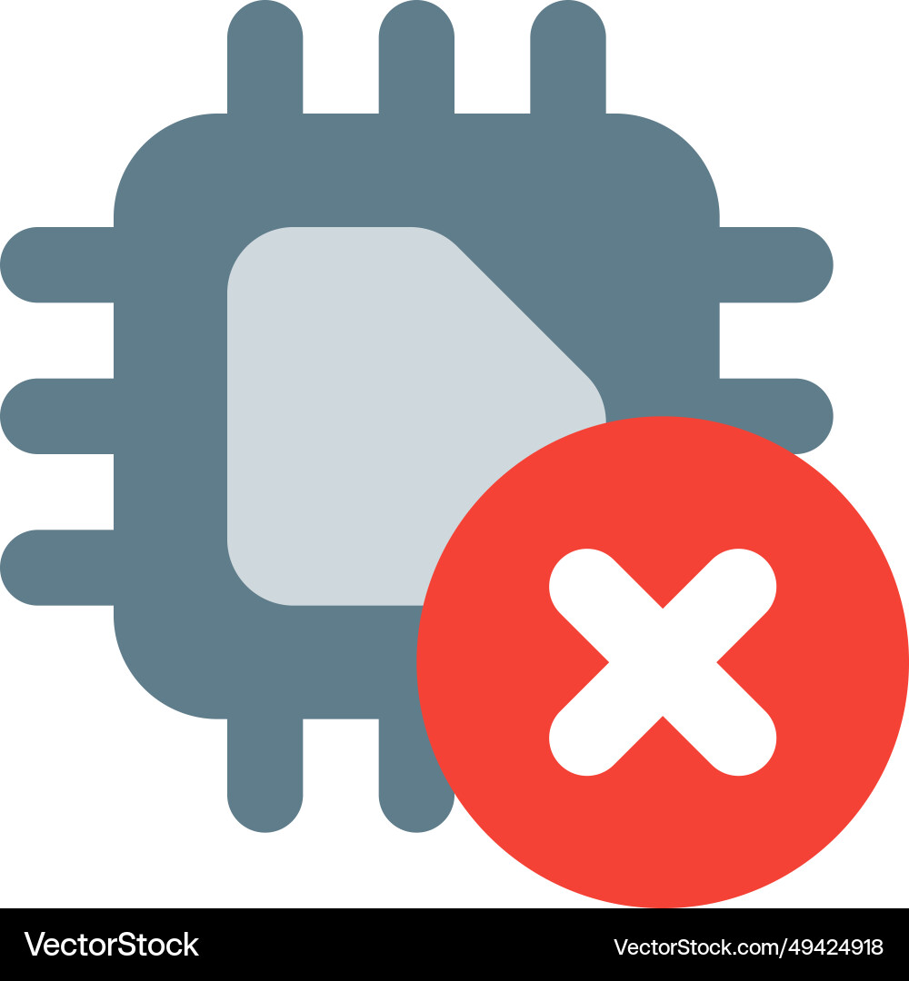 Removal of microprocessor from cpu unit vector image