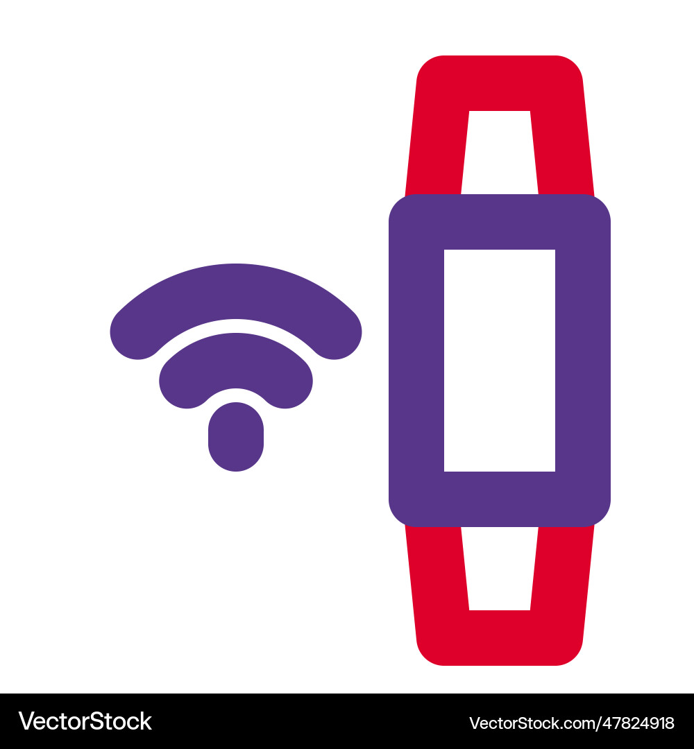 Smart band with multiple wireless connection Vector Image