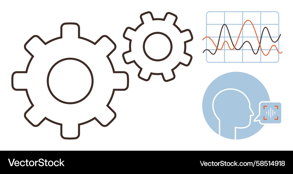 Speech Analysis & Data Processing Vector Image