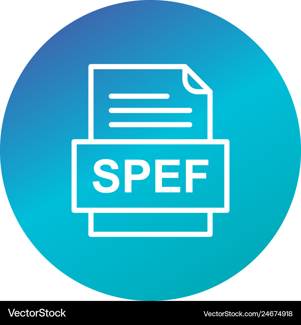 Spef file document icon vector image