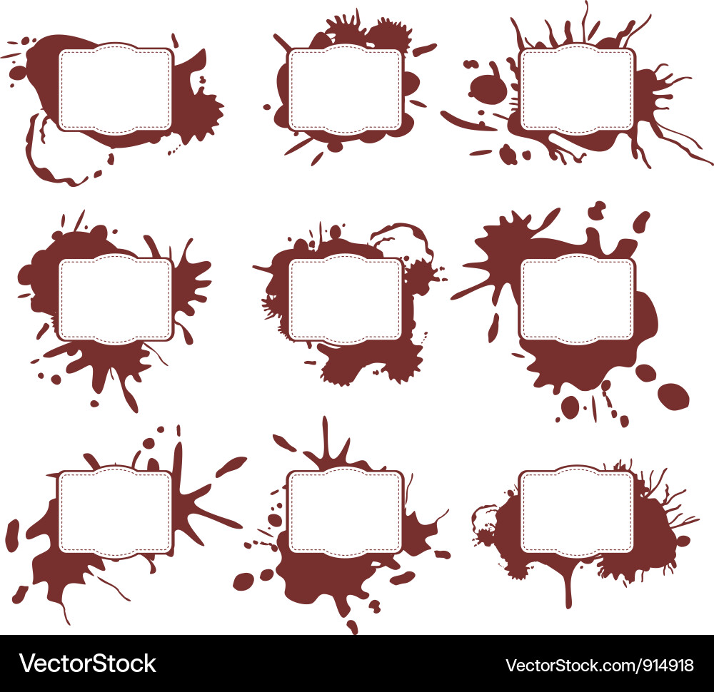 Vintage Ink Splatter Frames vector image