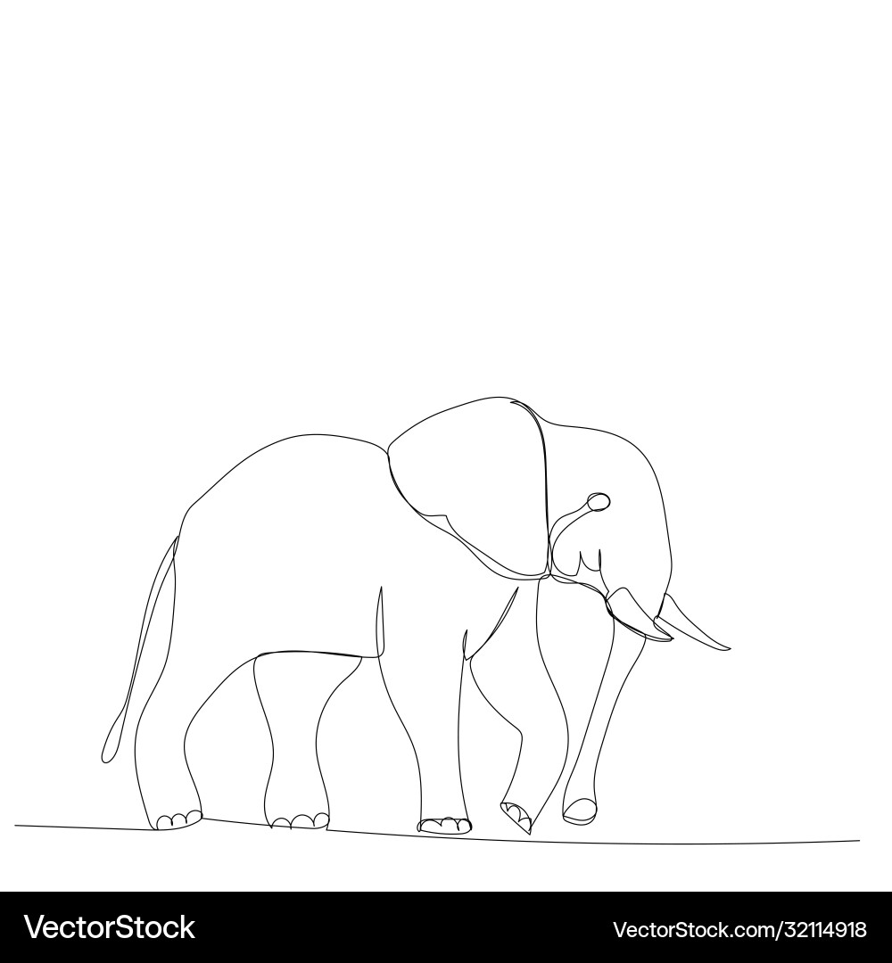 White background continuous line drawing Vector Image