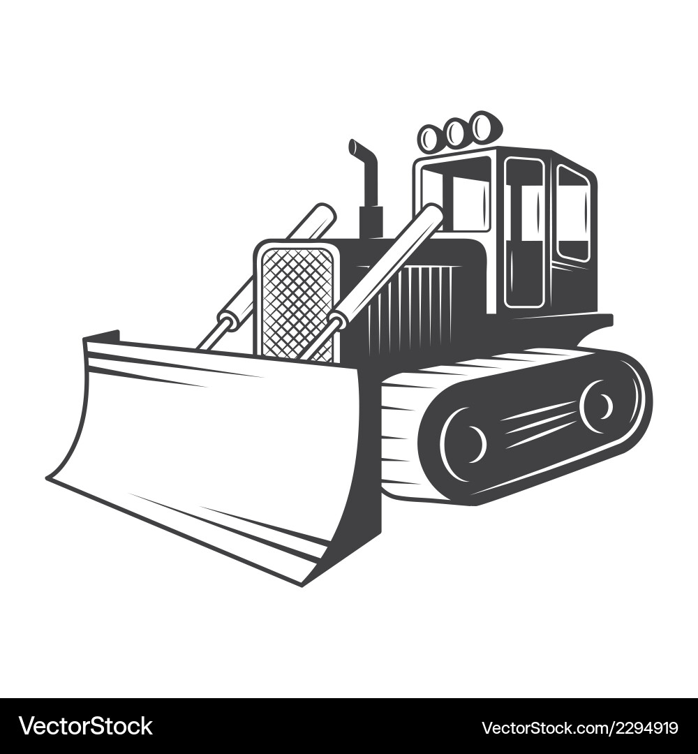 Bulldozer Equipment Vector Image