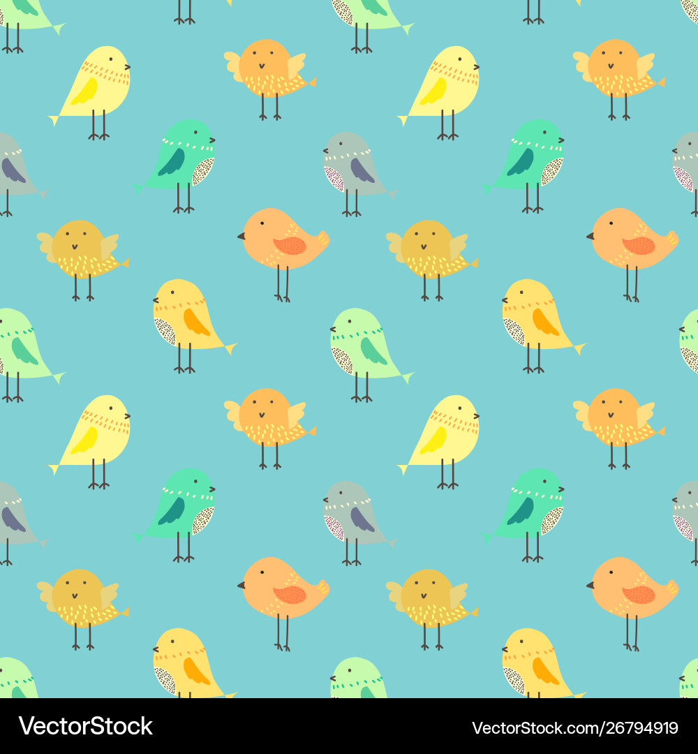 Charming Bird Pattern vector image