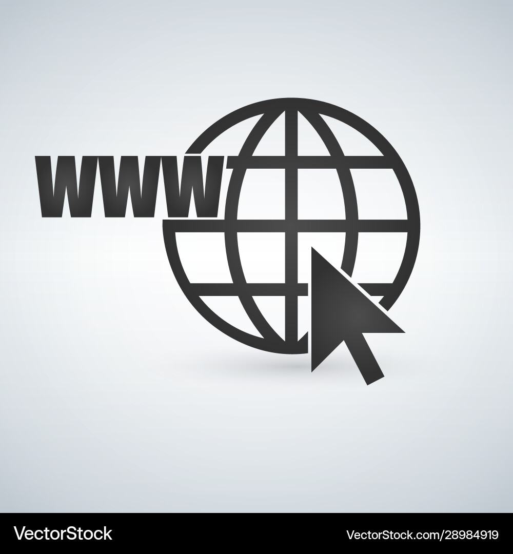 Click to go online website or internet flat Vector Image