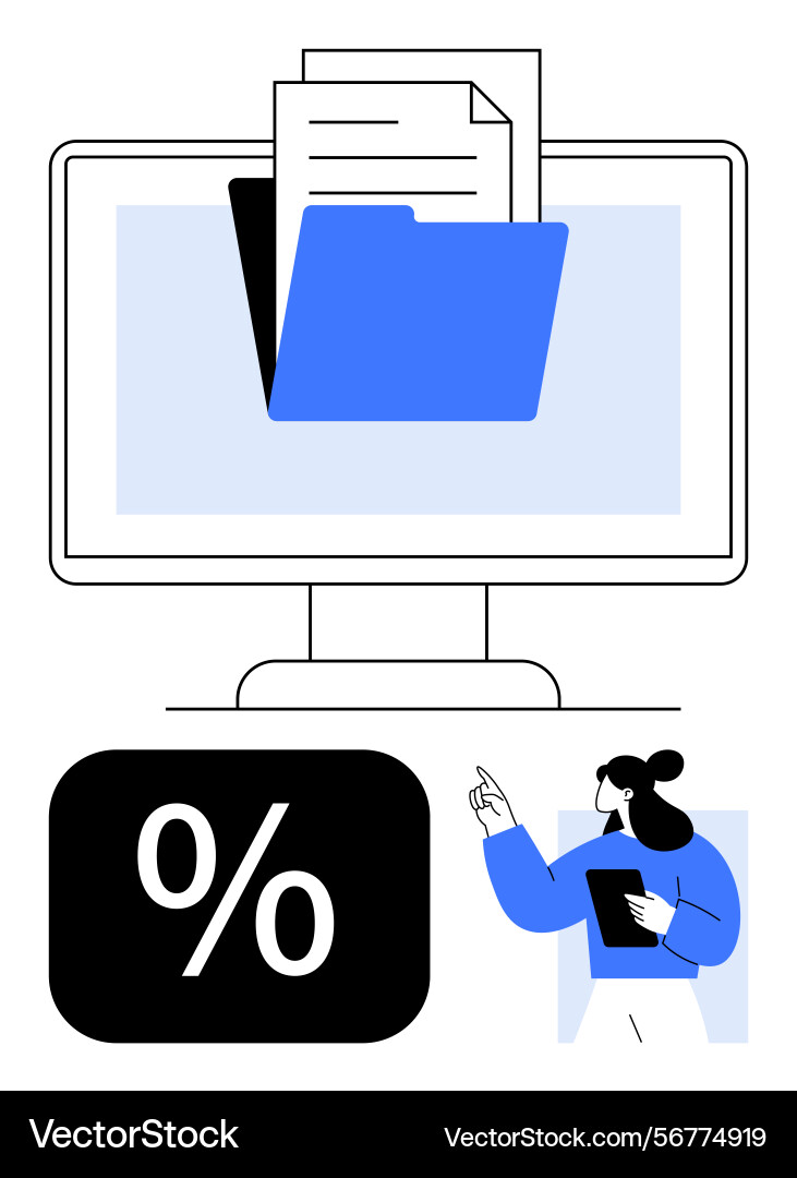 Digital document management and data analytics Digital document management and data analytics vector image