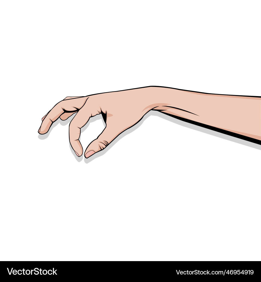 Eine Hand die etwas aufnimmt Eine Hand die etwas aufnimmt vektorbild