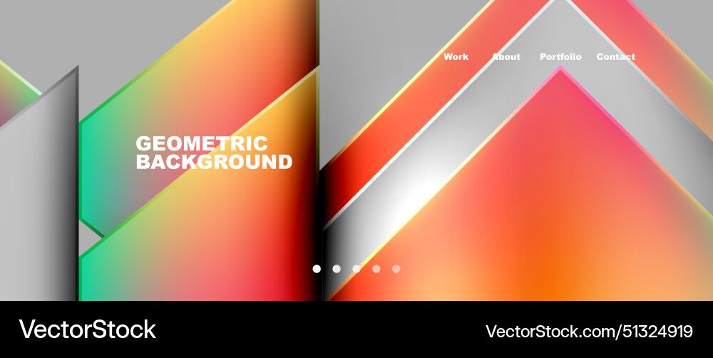 Gradient triangle geometric minimal wallpaper Vector Image