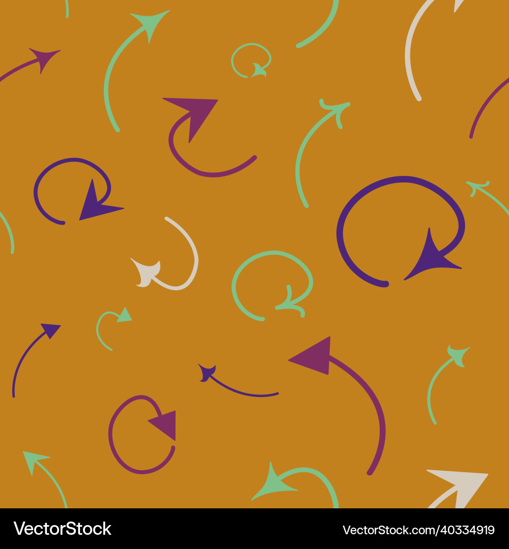 Seamless arrow pattern with line arrows Vector Image