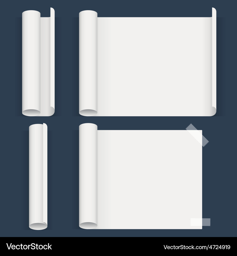 Set of sheets a different form whatman paper vector image
