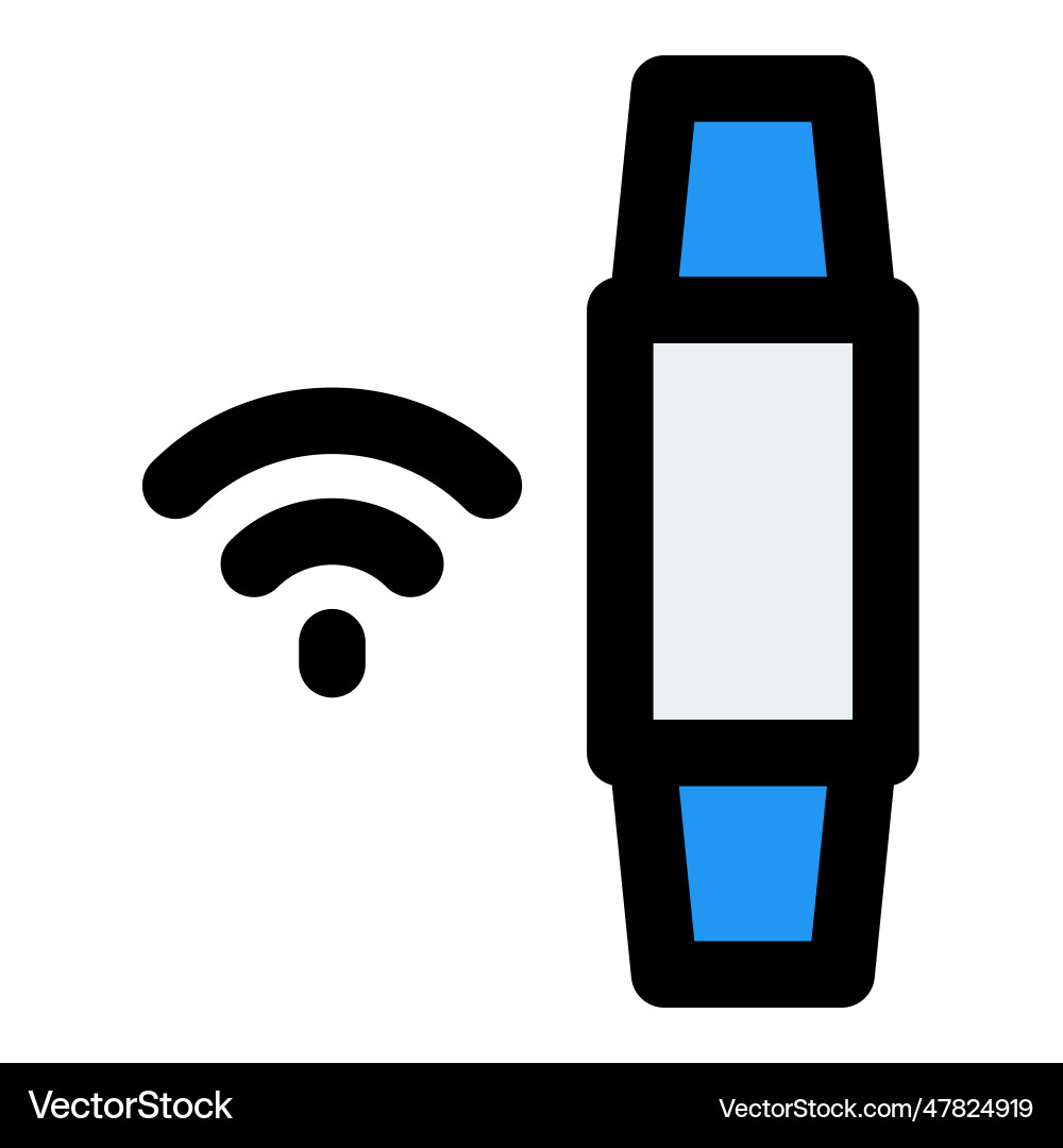 Smart band with multiple wireless connection Vector Image