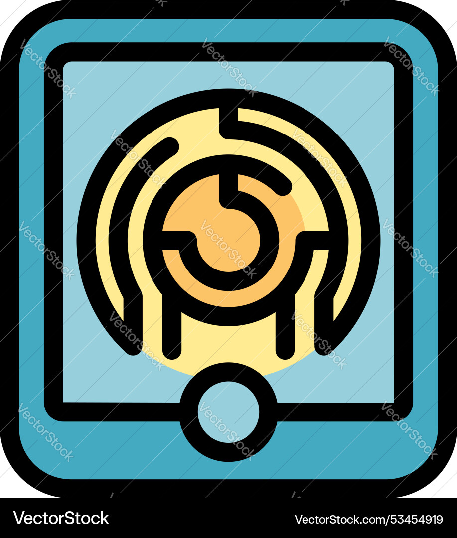 Smartphone showing fingerprint with data analysis Smartphone showing fingerprint with data analysis vector image