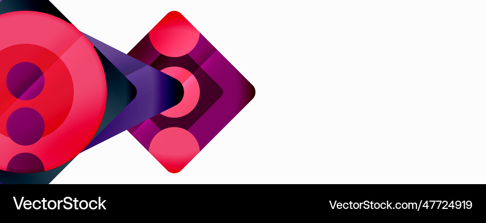Triangles and circles abstract background Vector Image