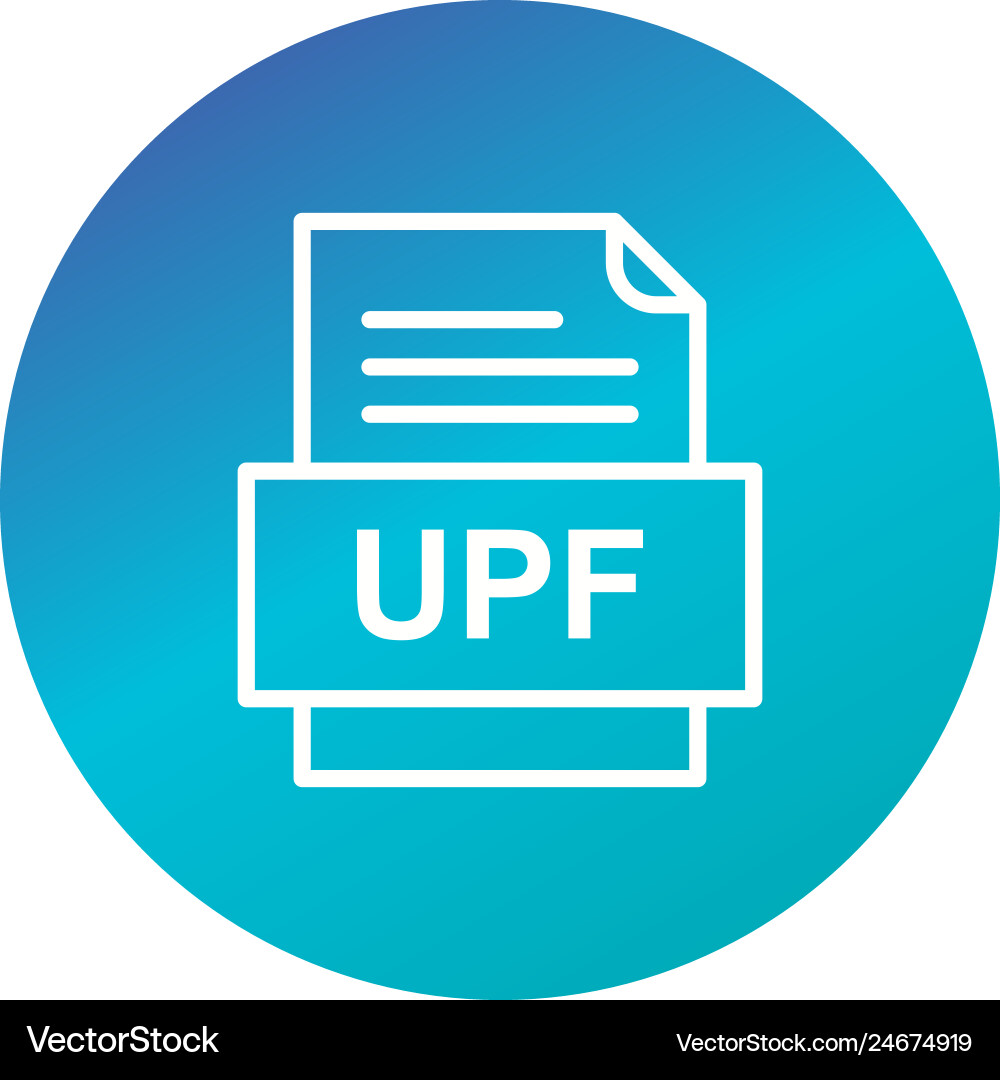 Upf file document icon vector image